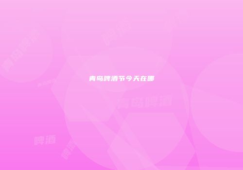青岛啤酒节今天在哪