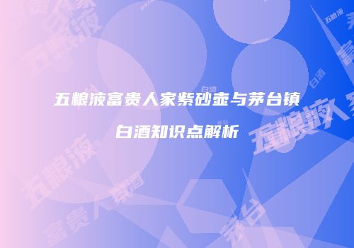 五粮液富贵人家紫砂壶与茅台镇白酒知识点解析