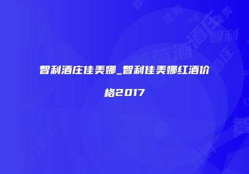 智利酒庄佳美娜_智利佳美娜红酒价格2017