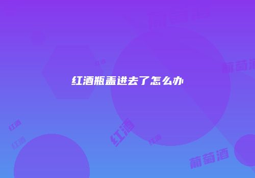 红酒瓶盖进去了怎么办