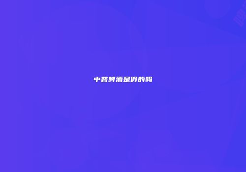 中普啤酒是假的吗