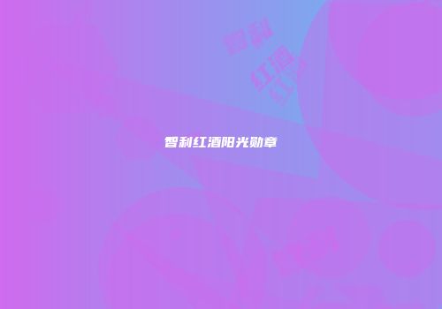 智利红酒阳光勋章