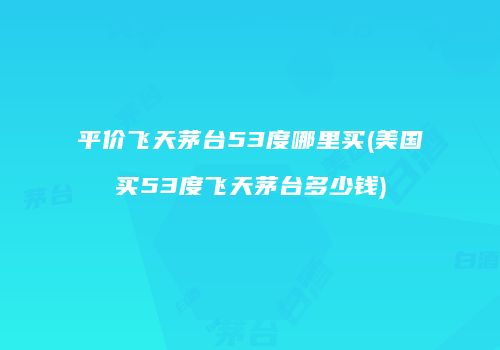 平价飞天茅台53度哪里买(美国买53度飞天茅台多少钱)