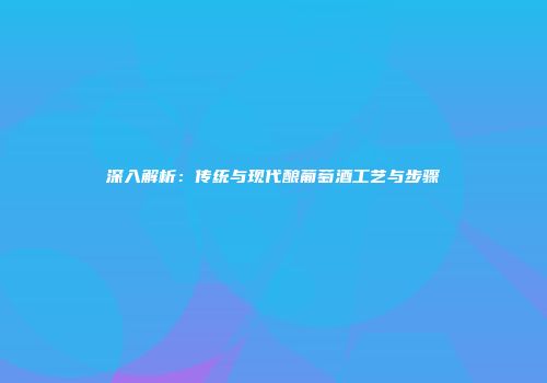 深入解析：传统与现代酿葡萄酒工艺与步骤