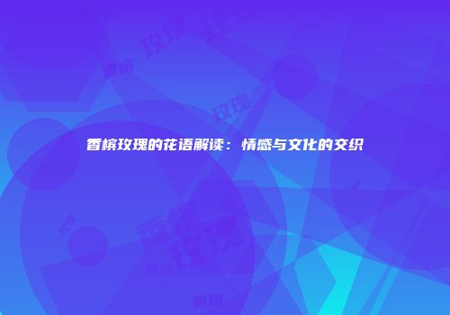 香槟玫瑰的花语解读：情感与文化的交织