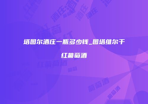 塔图尔酒庄一瓶多少钱_图塔维尔干红葡萄酒