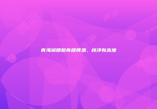 青海湖精酿青稞啤酒，纯净有高度