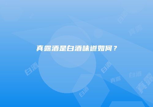 真露酒是白酒味道如何？
