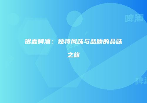 银麦啤酒：独特风味与品质的品味之旅
