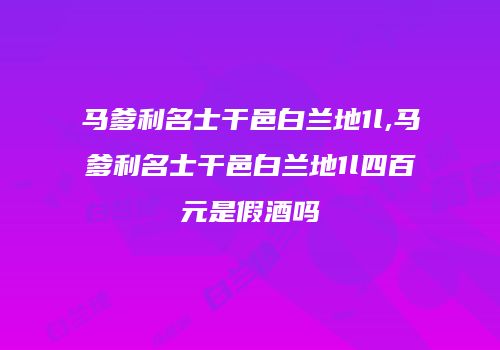 马爹利名士干邑白兰地1l,马爹利名士干邑白兰地1l四百元是假酒吗