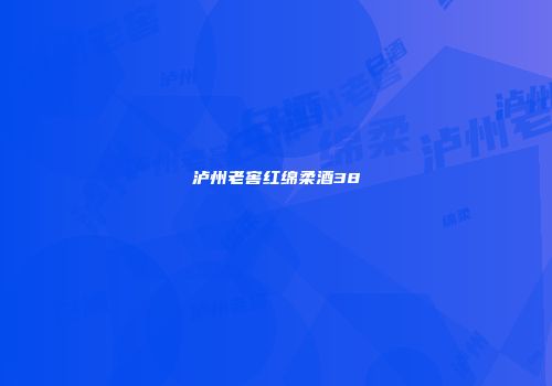 泸州老窖红绵柔酒38