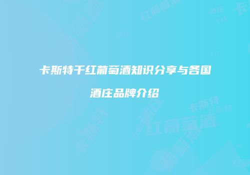 卡斯特干红葡萄酒知识分享与各国酒庄品牌介绍