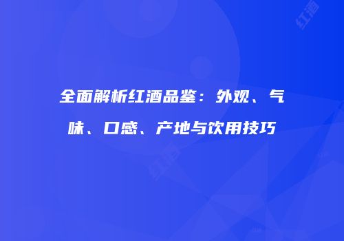 全面解析红酒品鉴：外观、气味、口感、产地与饮用技巧