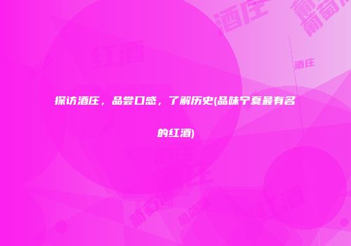探访酒庄，品尝口感，了解历史(品味宁夏最有名的红酒)