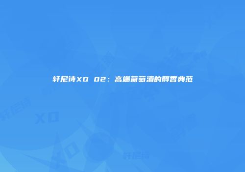 轩尼诗XO 02：高端葡萄酒的醇香典范