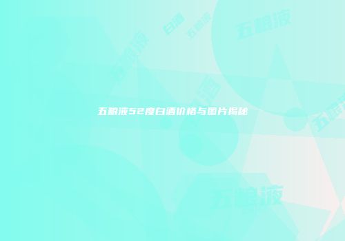 五粮液52度白酒价格与图片揭秘
