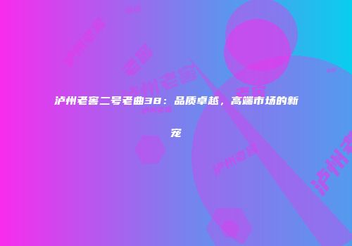 泸州老窖二号老曲38：品质卓越，高端市场的新宠