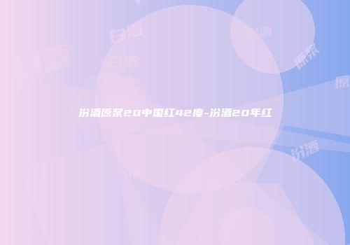 汾酒原浆20中国红42度-汾酒20年红