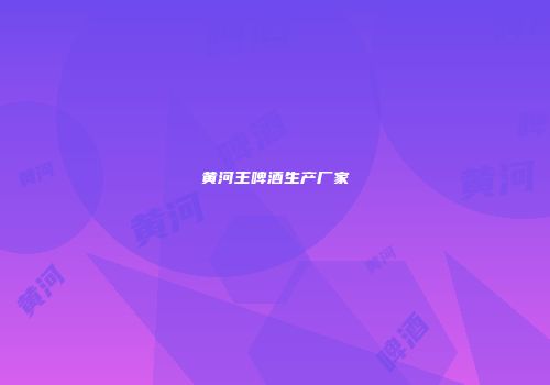 黄河王啤酒生产厂家