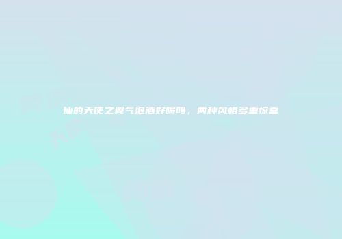 仙的天使之翼气泡酒好喝吗，两种风格多重惊喜