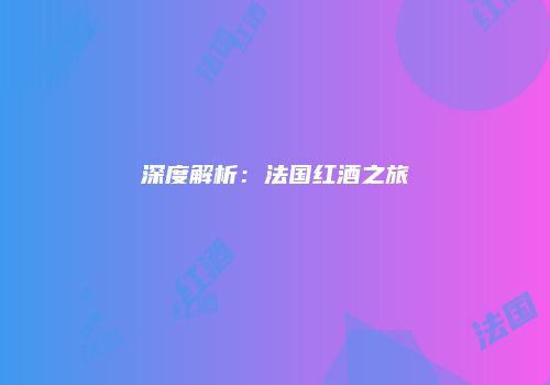 深度解析：法国红酒之旅