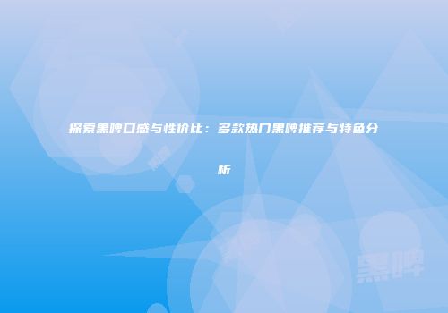 探索黑啤口感与性价比：多款热门黑啤推荐与特色分析