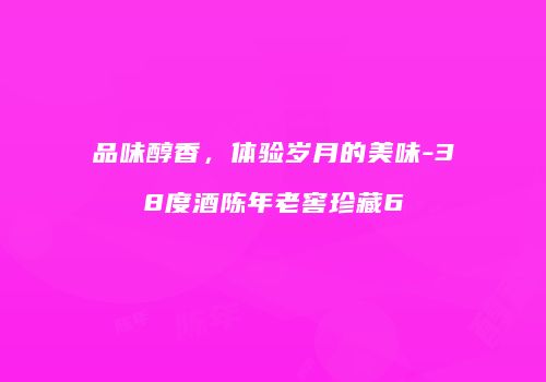 品味醇香，体验岁月的美味-38度酒陈年老窖珍藏6