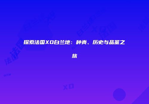 探索法国XO白兰地：种类、历史与品鉴之旅