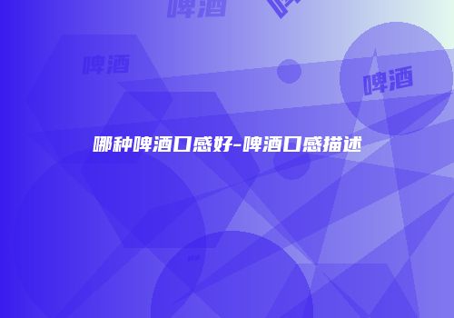 哪种啤酒口感好-啤酒口感描述