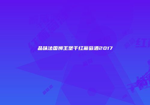 品味法国狮王堡干红葡萄酒2017