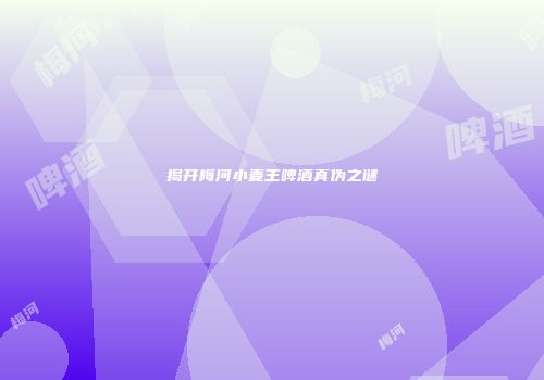 揭开梅河小麦王啤酒真伪之谜