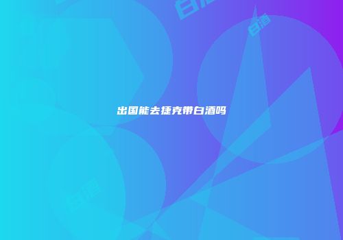 出国能去捷克带白酒吗