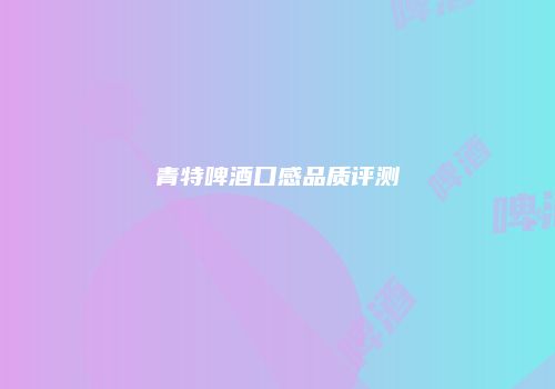 青特啤酒口感品质评测