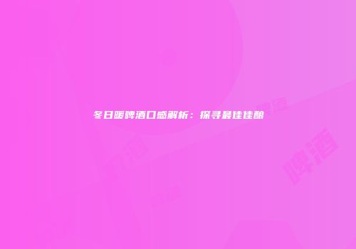 冬日暖啤酒口感解析：探寻最佳佳酿