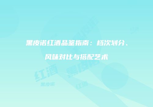 黑皮诺红酒品鉴指南：档次划分、风味对比与搭配艺术