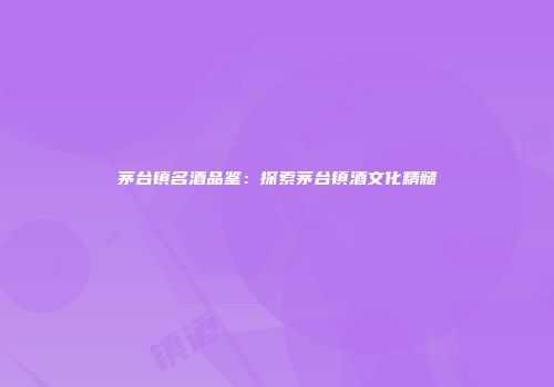 茅台镇名酒品鉴：探索茅台镇酒文化精髓
