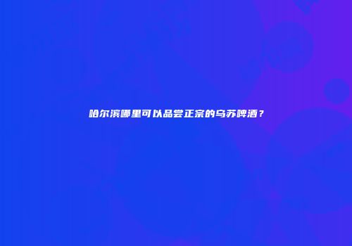 哈尔滨哪里可以品尝正宗的乌苏啤酒？