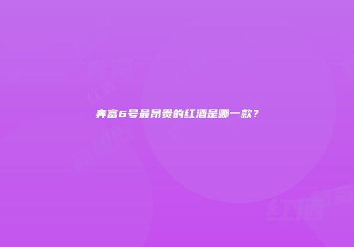 奔富6号最昂贵的红酒是哪一款？