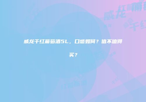 威龙干红葡萄酒5L，口感如何？值不值得买？