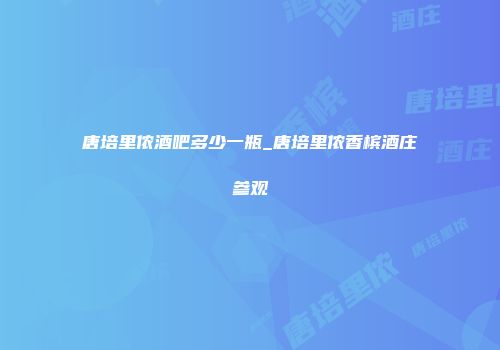 唐培里侬酒吧多少一瓶_唐培里侬香槟酒庄参观