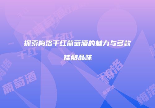 探索梅洛干红葡萄酒的魅力与多款佳酿品味
