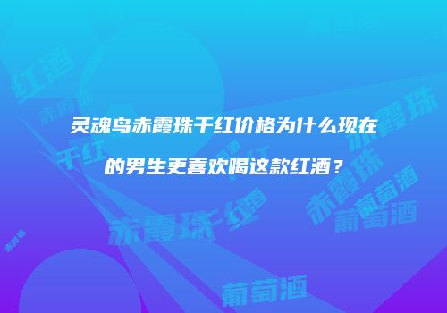 灵魂鸟赤霞珠干红价格为什么现在的男生更喜欢喝这款红酒？