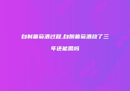 自制葡萄酒过程,自酿葡萄酒放了三年还能喝吗