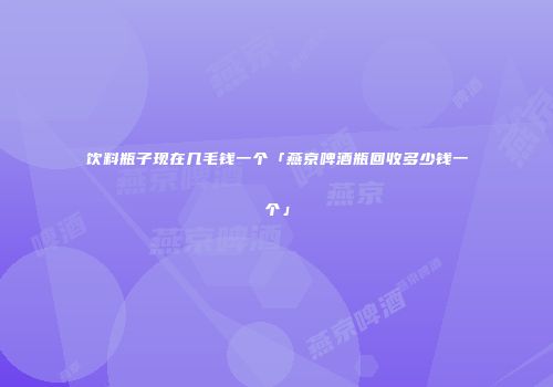 饮料瓶子现在几毛钱一个「燕京啤酒瓶回收多少钱一个」
