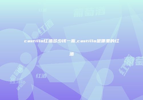 castillo红酒多少钱一瓶,castillo是哪里的红酒