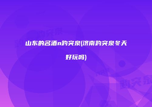 山东的名酒n趵突泉(济南趵突泉冬天好玩吗)