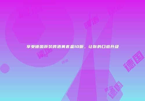 享受德国原装啤酒黄套盒10听，让你的口感升级