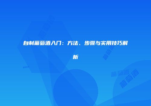 自制葡萄酒入门：方法、步骤与实用技巧解析