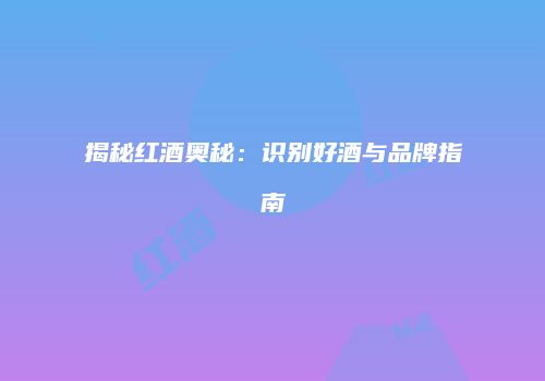 揭秘红酒奥秘：识别好酒与品牌指南