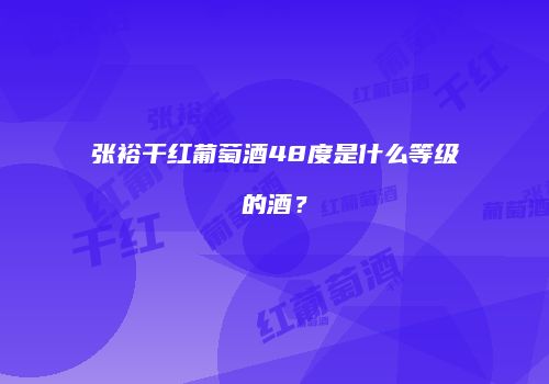 张裕干红葡萄酒48度是什么等级的酒？